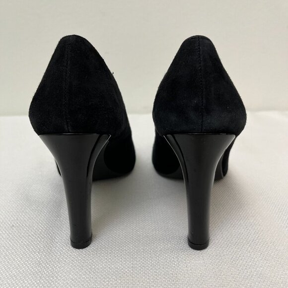 Franco Sarto Black Tawny Suede Pump Heel Women's Size 7 - Picture 4 of 15